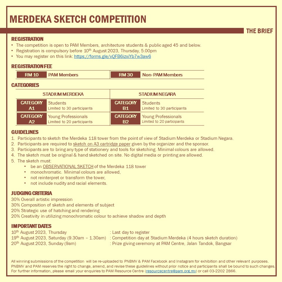 PAM Merdeka Weekend : Merdeka Sketch Competition
