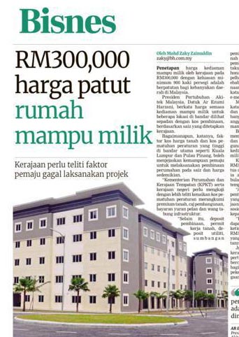 RM300K harga patut rumah mampu milik